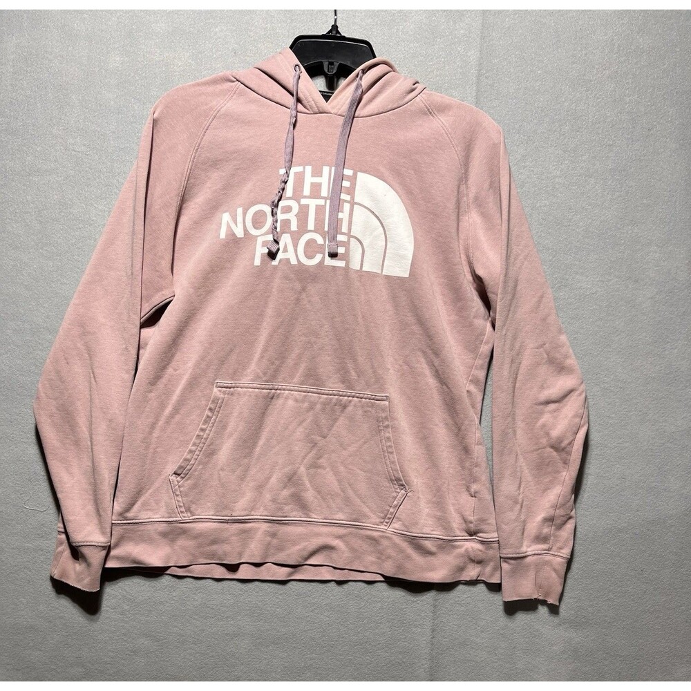 The North Face Women’s L Pink Pullover Hoodie Sweatshirt Fleece Logo
